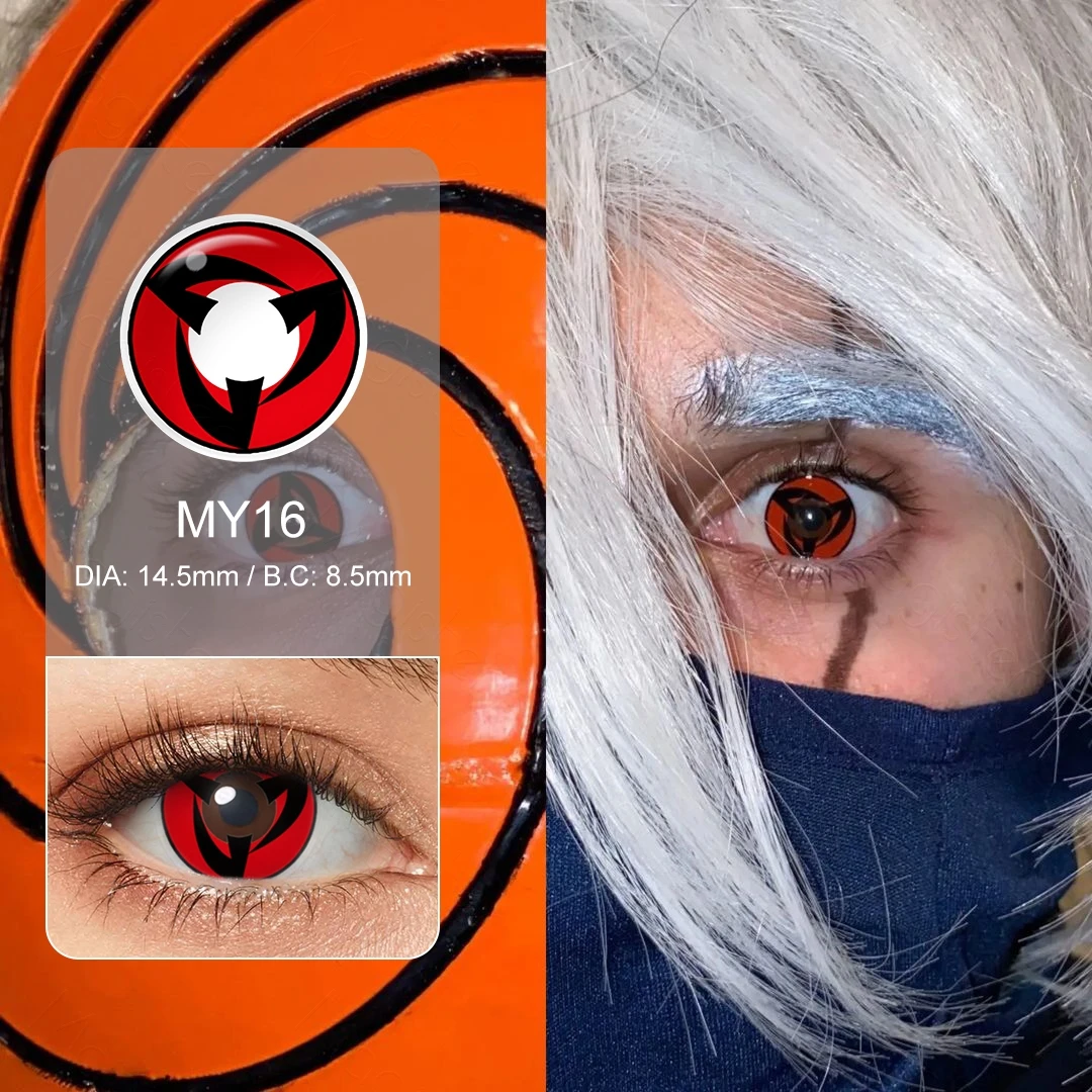 Anime Cosplay Mangekyou Itachi Sharingan Contact Lenses for Eye Kakashi Sasuke Contact Lens Costume Contact Lenses Cosplay Anime