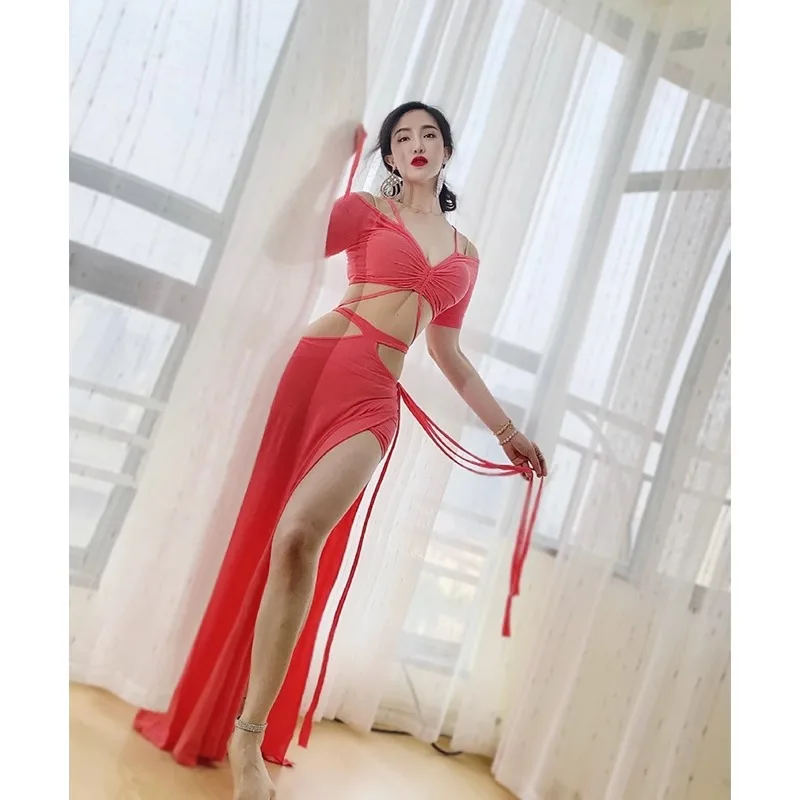 Customized Belly Dance Costumes Practice Dress 2025 New Set Beginner Modal Oriental Dance Dress Female Top Skirt