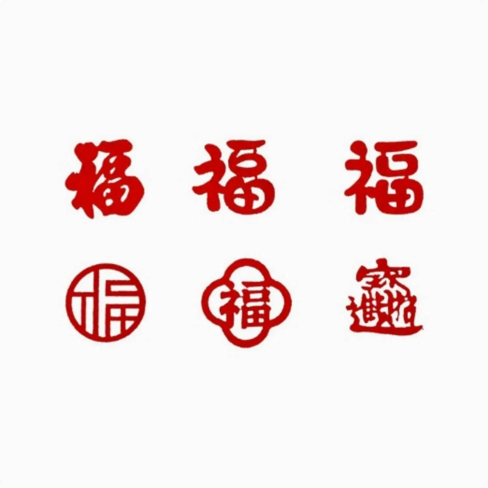 Mini Fu Character Sticker, New Year Chinese Fabric, Holiday Decor, Relocation Celebration, Festive Arrangement