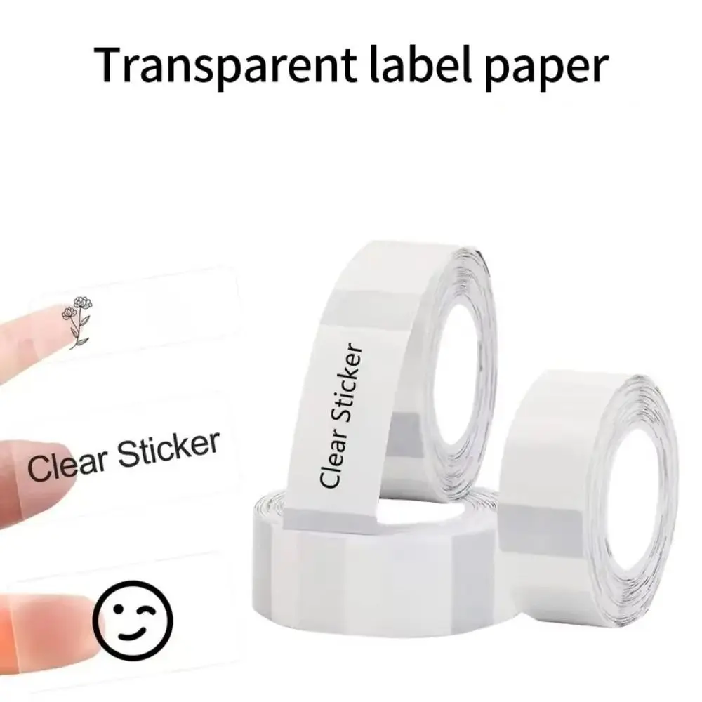 Waterproof Thermal Printer Stickers Tear-Resistant Replacement White Transparent Paper Multifunctional