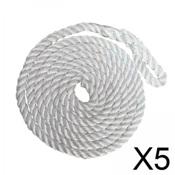 

5x 2M Boat Dock Line Rope for Small Vessels Utility Accessory