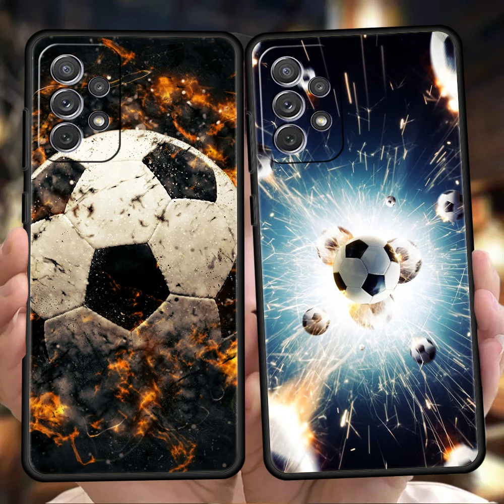 Football Sport Soccer Phone Case for Samsung Galaxy A15 A14 A25 A54 A34 A51 A71 A72 A73 A32 A52 A52S A11 A21S A31 5G Soft Shell