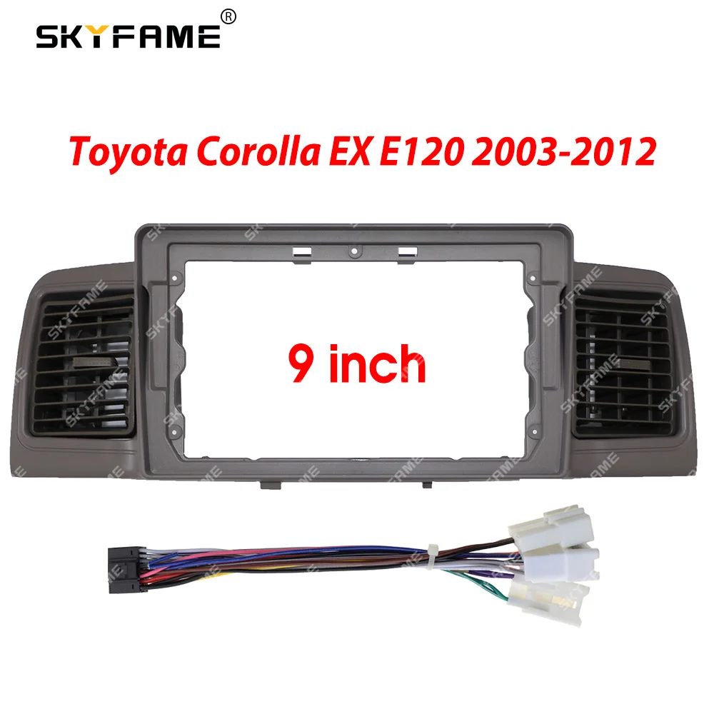 SKYFAME Car Frame Fascia Adapter Optional Air Grille Android Radio Fitting Panel Kit For Toyota Corolla EX E120 Altis BYD F3