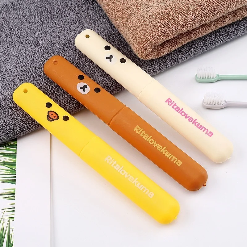 Cute Toothbrush Box Travel Accessories Toothbrush Tube Cover Holder Portable Camping Hiking Storage Box Bathroom Accessories