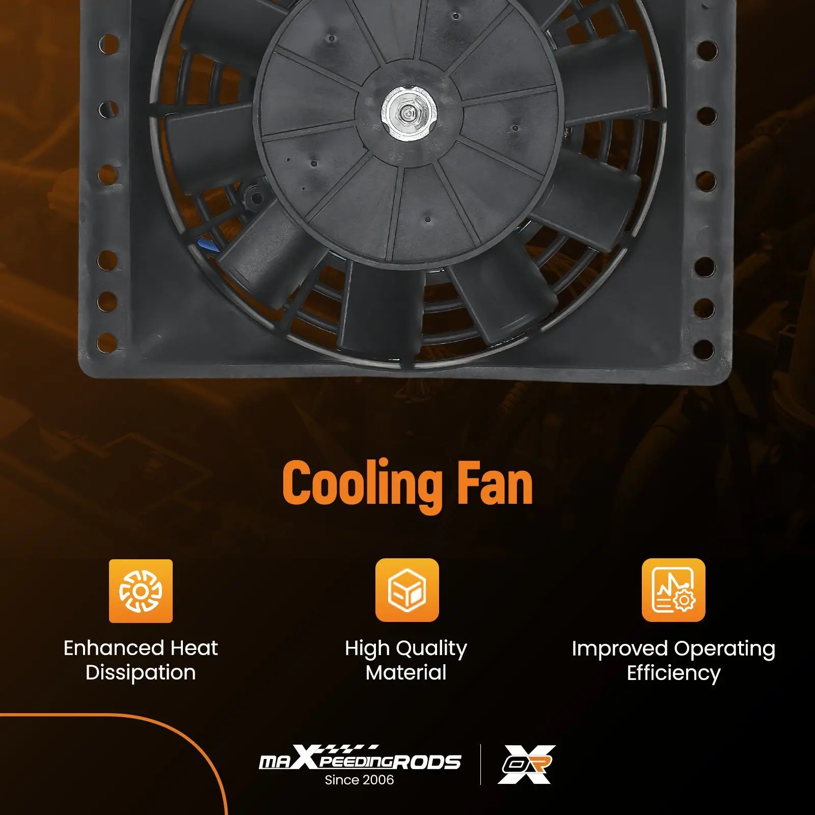 

6" inch Universal Slim Fan Push Pull Electric Radiator Cooling Mount Set for GMC