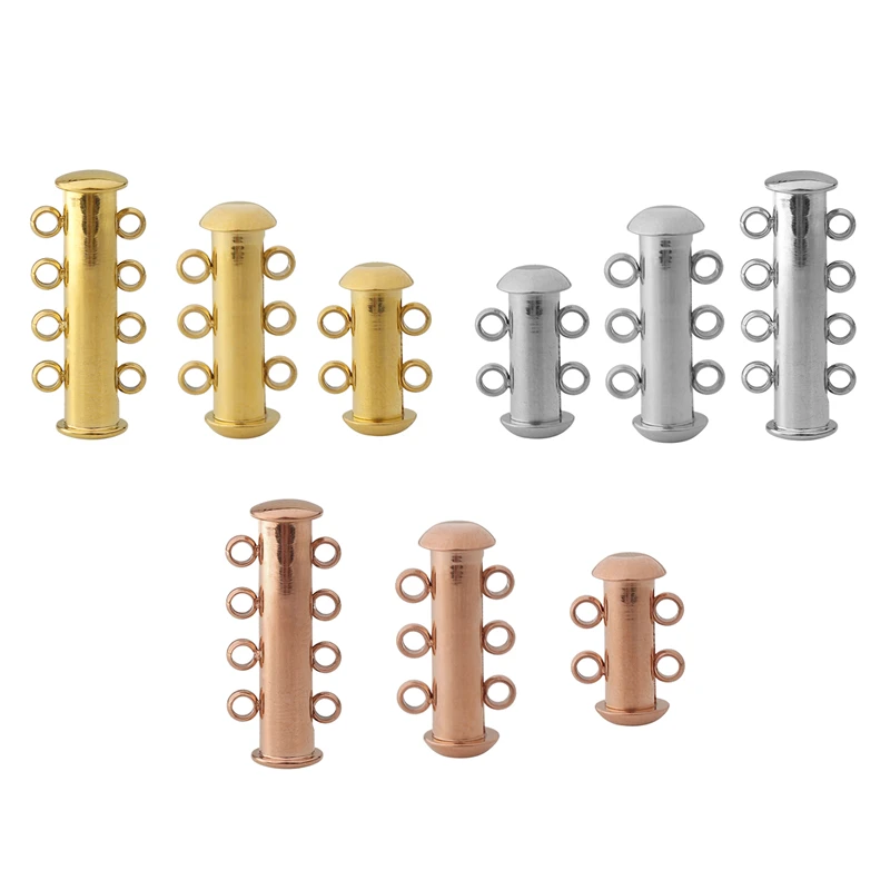 2/3/4/5 Reihen Edelstahl Magnetverschlüsse für Schmuckherstellung Dia-Verschlüsse Armband Verschluss Halskette Schmuck Verschluss Großhandel – Detail 1