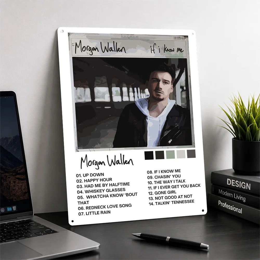 Morgan Wallen If I Know Me 3D Texture Printed Poster Custom Vintage Metal Tin Plate Sign for Wall Art Decoration Room Wand Deko