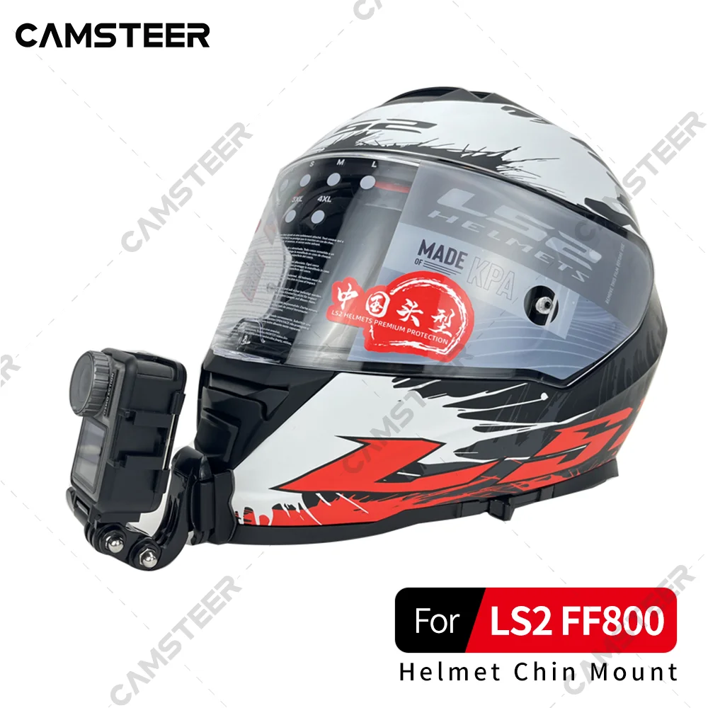 for LS2 FF800 Helmet Custom Aluminium Chin Mount for GoPro Hero 12 11 10 9 Insta360 X4 X3 Ace pro DJI Action 3 4 Camera