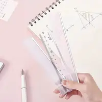 1PC 15cm Straight Ruler Transparent Plastic Ruler Drawing Tool Desk Accessories Student Stationery School Office Supplies 6