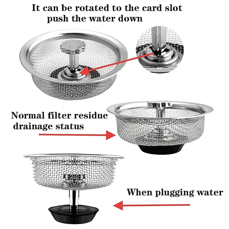 Filtr do zlewu kuchennego ze stali nierdzewnej Siatkowe sitka do zlewu kanalizacyjnego Łazienka Odpływy podłogowe Filtr do otworów odpływowych