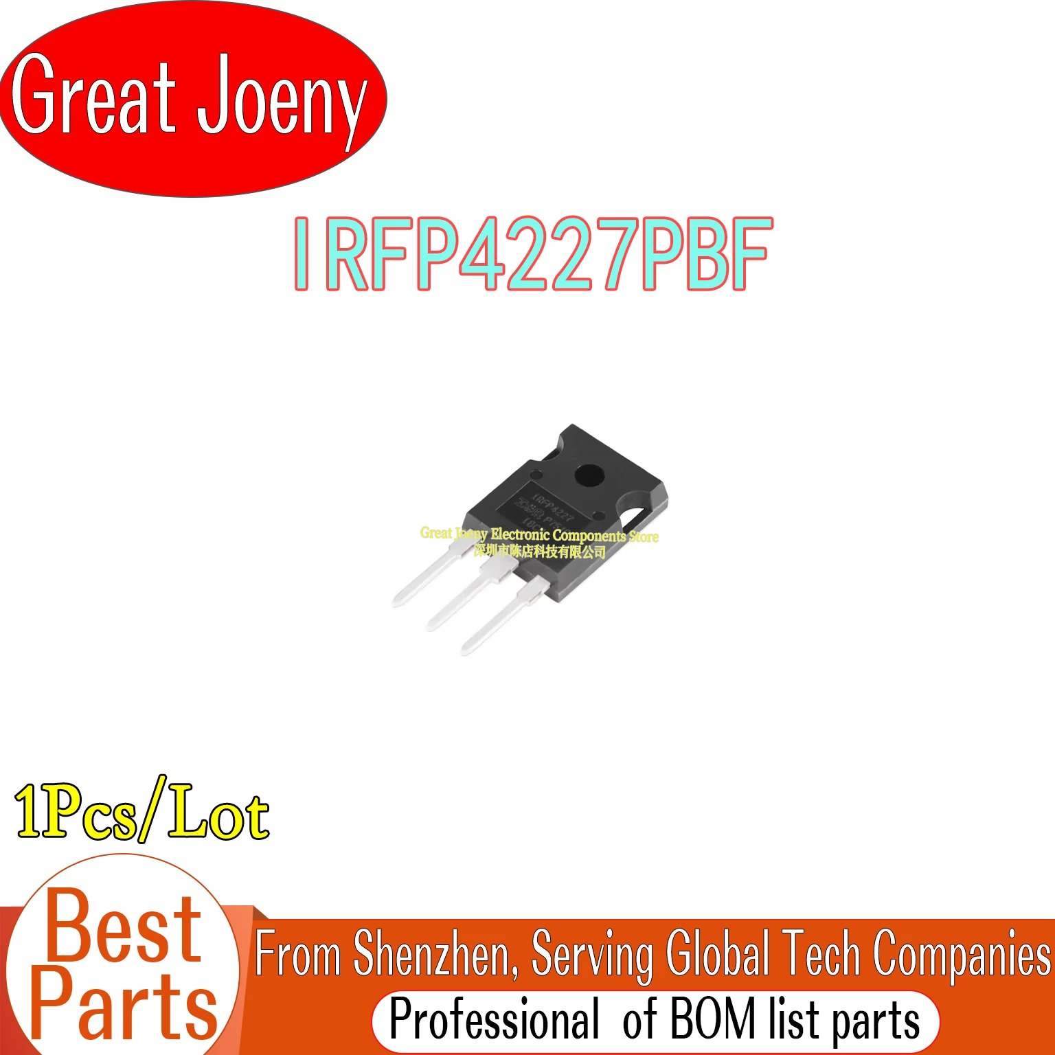 

100% New Original IRFP4227 IRFP4227PBF IC Chipset TO-247AC