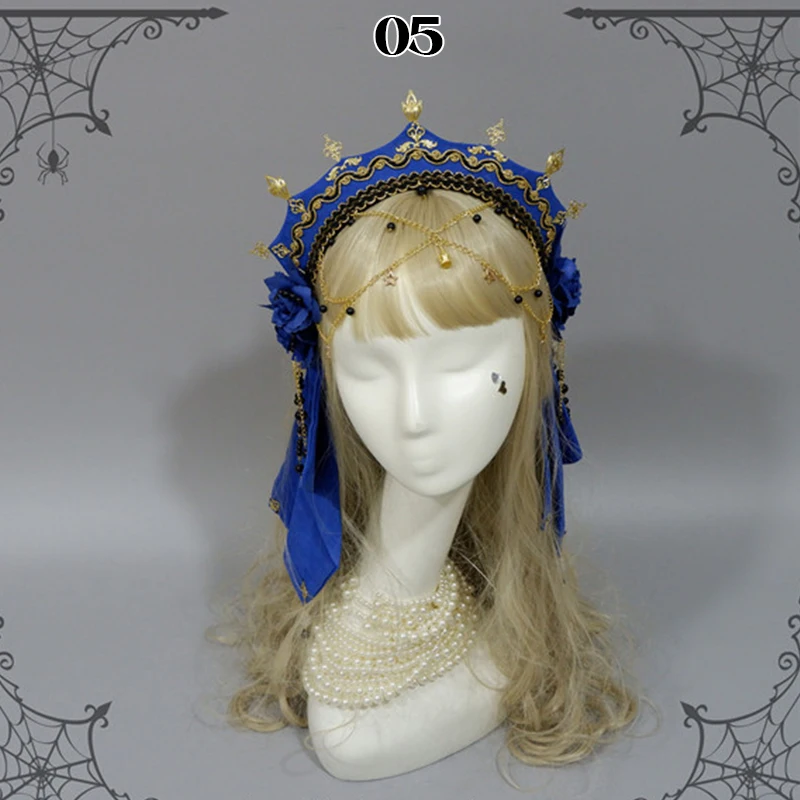 Vintage Elizabethan Tudor Headpiece Crown Headband Hair Accessory Amazon.com: PROCOS Anne Pearl Headband Velvet Tudor French  main image 4