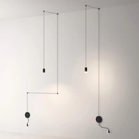Plug in Pendant Light Bedroom Bedside Wire Cable Hanging Lamp Suspension Line Ceiling Chandeliers Luminaire Modern Fixtures