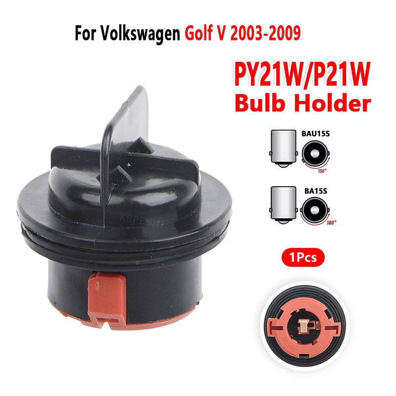 Für Volkswagen Golf V Scheinwerfer Eckleuchten-Fassung PY21W 1156 Glühlampenhalter Auto-Lampensockel Zubehör 2007 bis 2013 1 Stück