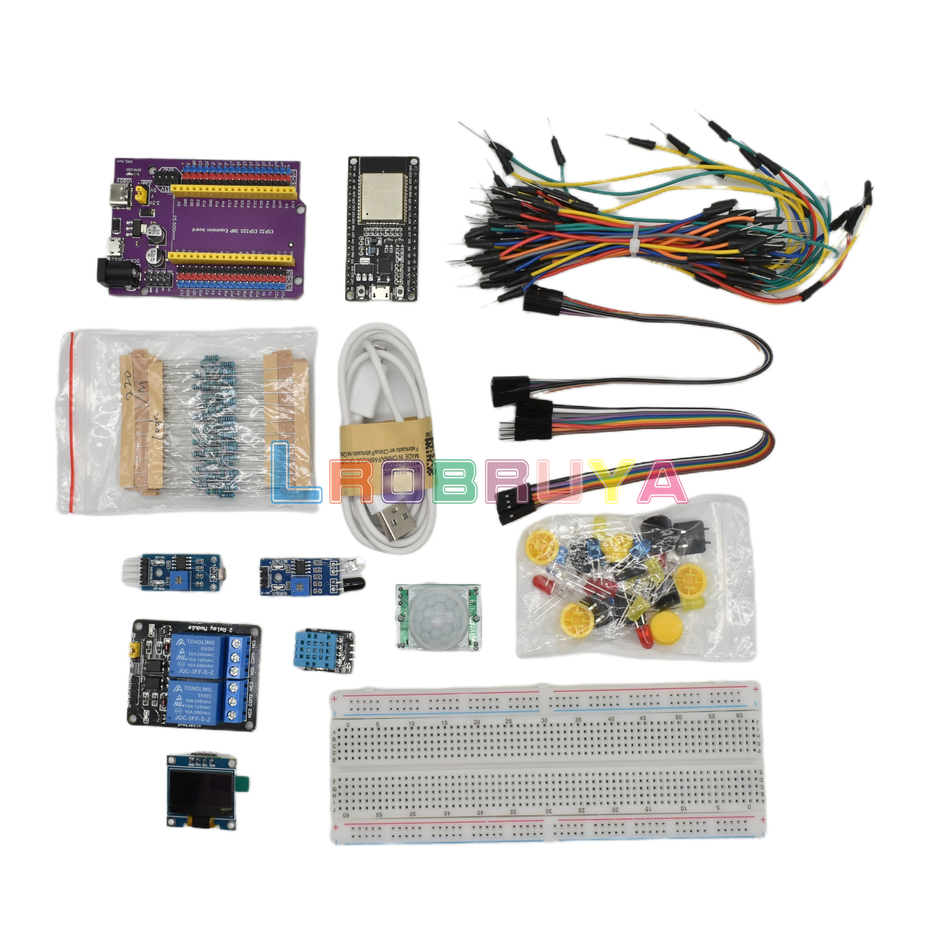 ESP 32 Starter Kit For  Programming with Codes Manual, DIY Electronic Laboratory Set STEM Project Learning Complete Kit LTARK-38