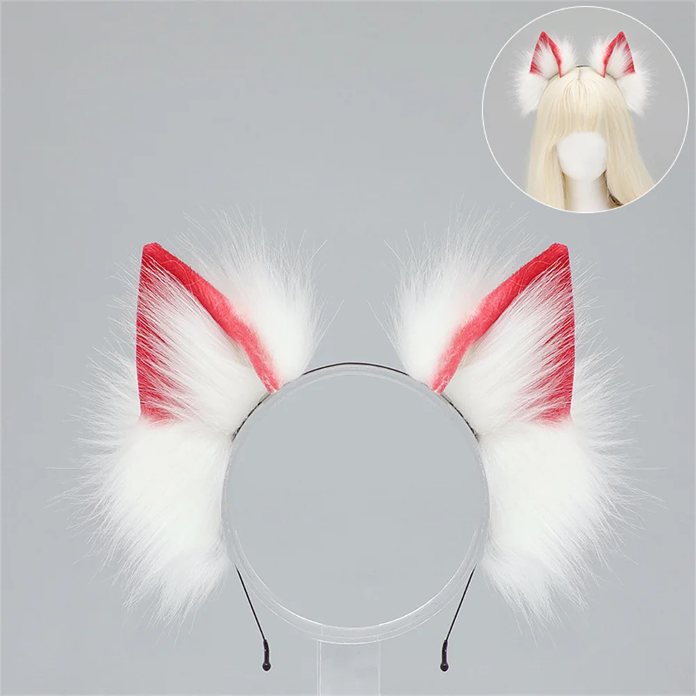 ロリータ動物猫キツネ耳ヘアフープコスプレフェイクファーヘアバンド女の子ハロウィンアニメヘッドバンド帽子ヘアアクセサリー