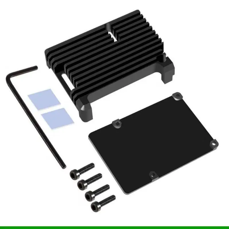 U55C Efficient Cooling 4B Armors Case Aluminium Alloy Shell for Raspberry Pi4B with Double Fan for Overheats Protections