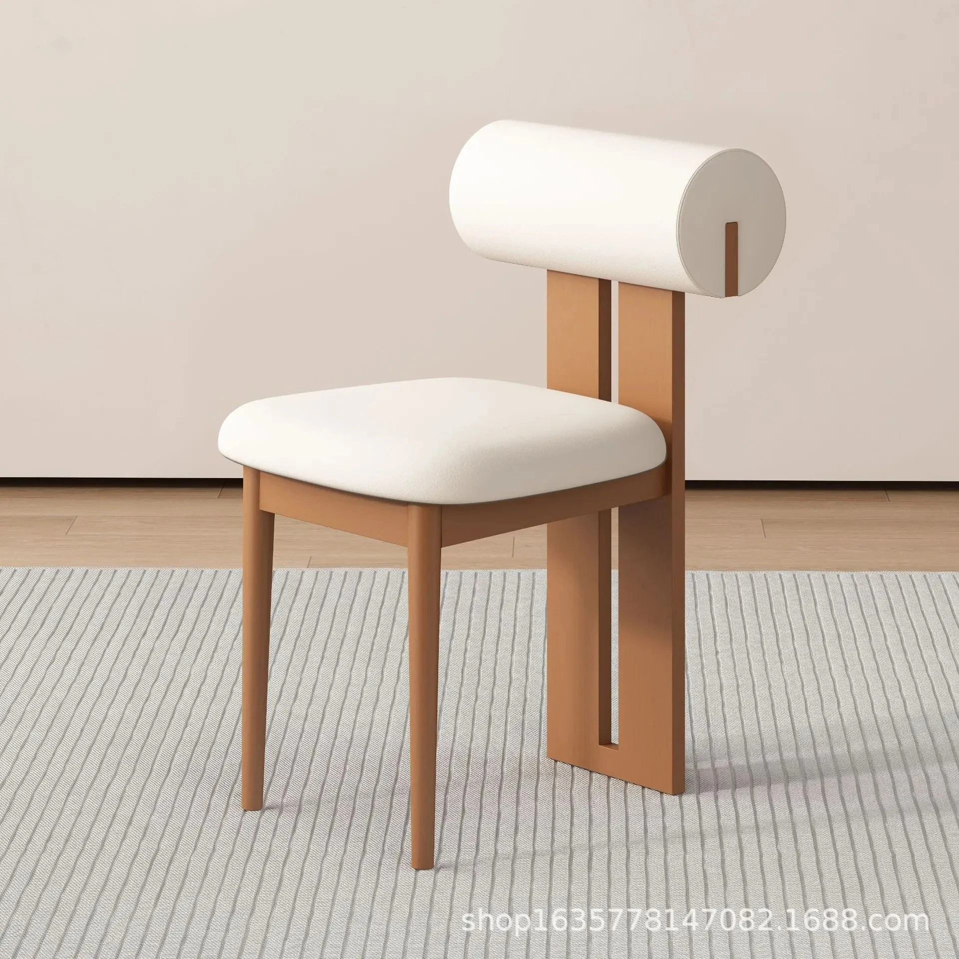 French solid wood dining chairs, hotel restaurant dining chairs, coffee chairs, backrest leisure chairs, dressing chairs