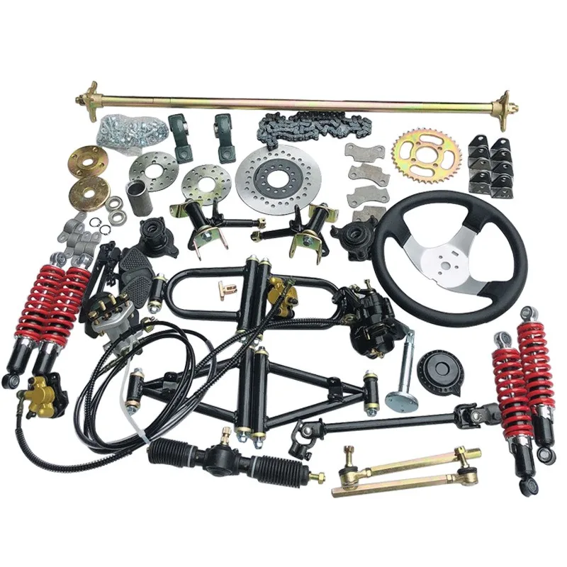 Self-made modified go-kart one-to-three disc brake four-wheel accessories 1 meter rear axle