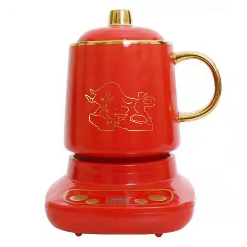 Mini Electric Thermal Kettle Ceramic Water Heating Cup Slow Health Pot Noodles Porridge Stew Baby Food Cooker Teapot Jug