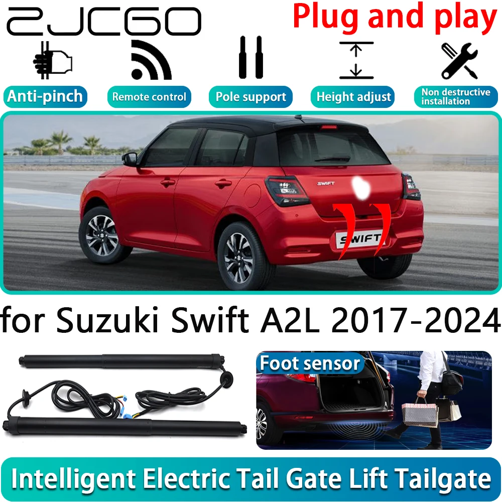 

ZJCGO for Suzuki Swift A2L 2017-2024 Car OEM Electric Powered Tailgate Power Liftgate Automatic Tailgate System With Foot Sensor
