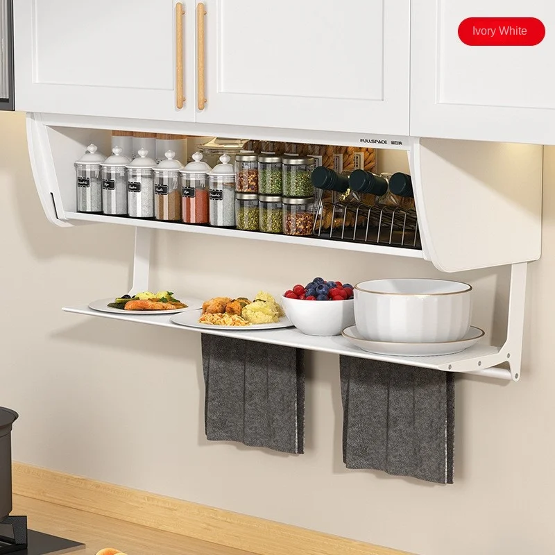 Cross Border Kitchen Storage Rack Dishes Seasoning Storage Rack Storage Box Hanging Cabinet Wall Mounted Multifunctional Rack