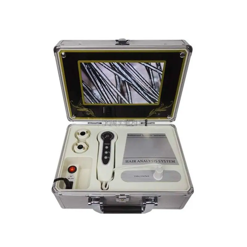 Rilevatore di pelle a colori da 10 pollici Analizzatore di pelle facciale HD per cuoio capelluto, grasso, acne, acqua e parrucchiere completamente testato