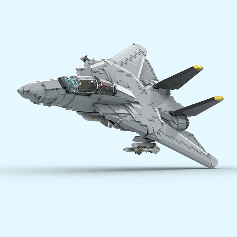 2123PCS MOC War series F 14D Super Tomcat warplane Model Building Blocks Stacking Bricks Creative Toys Kid Gift Diy Educational