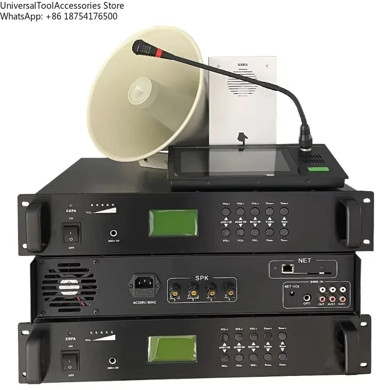 

Full Set of Wireless Broadcasting System 4G or WIFI Column Speaker Horn Speaker Power Amplifier Microphone Products