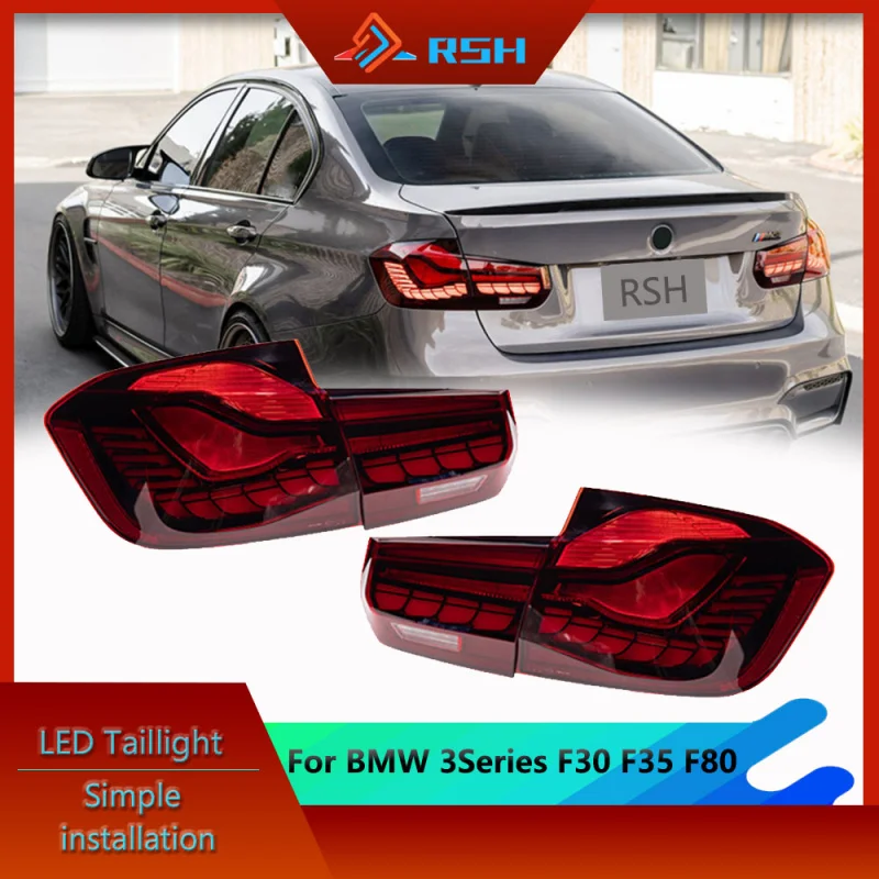 

Taillight For BMW 3 Series F30 F35 2013-2018 Tail Lights Modified Brake Lights Modified Dragon Scale Water Turn Signal Rear Lamp