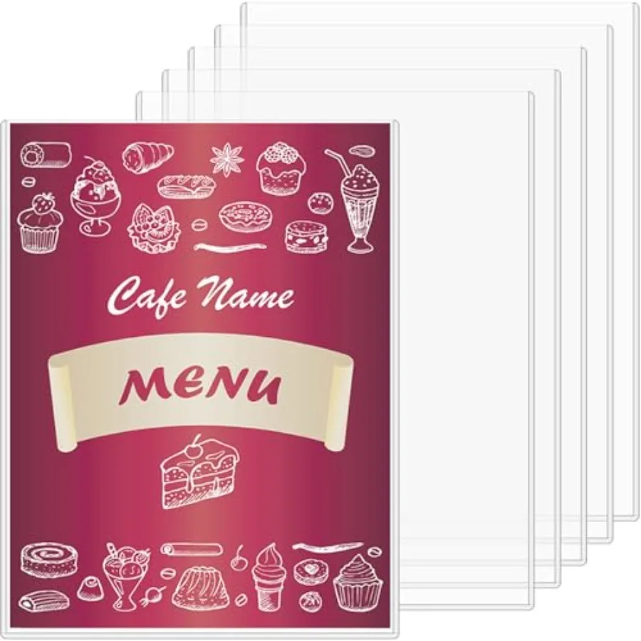 

6PCS 8.5" x 11" Rigid Print Protectors, Clear Hard Plastic Page Sheet Protectors, Hard Plastic Sleeves for Paper Photo Poster,