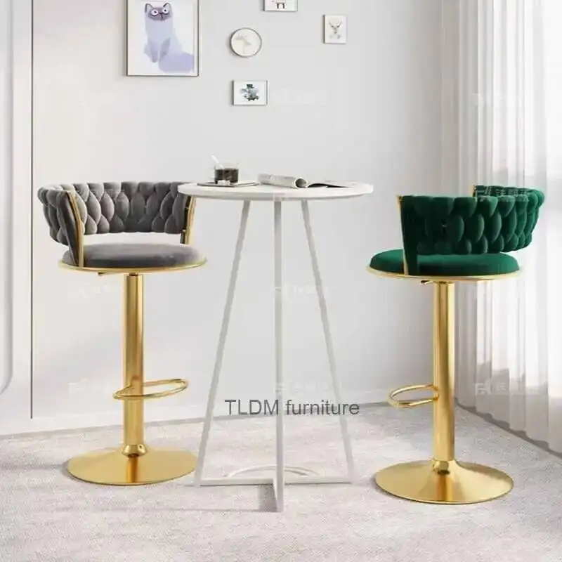 Bar High Dining Chairs Living Room Nordic Relax Ergonomic Dining Chair Modern Design Juegos De Comedor Luxury Furniture DWH