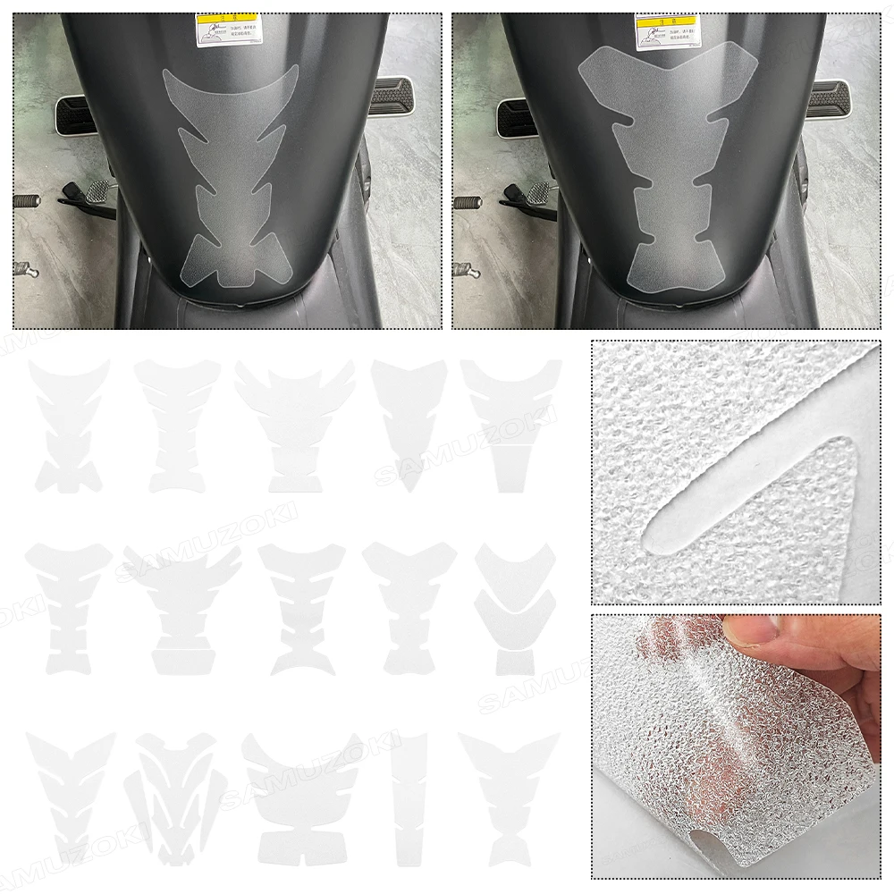 Motorcycle Tank Pad Protector Frosted Transparent Decals Fit For Kawasaki Honda Suzuki Triumph Aprilia Yamaha Stickers