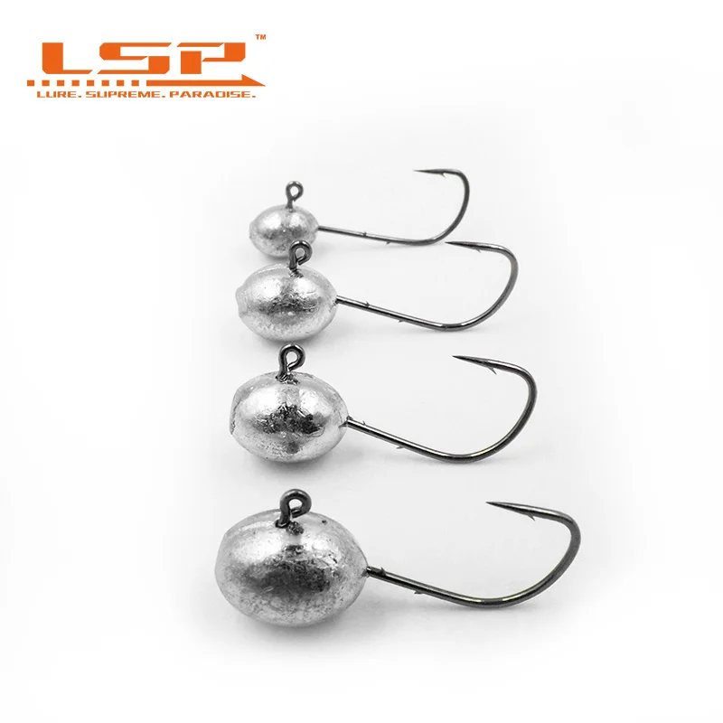 LSP Jig Head Hook 5PCS Jig Fishing Hook With Mustad Rock Fishing Hooks Double Barbs 1.5 2.5 3.5 4 5g Jig Pike Fish Accessories