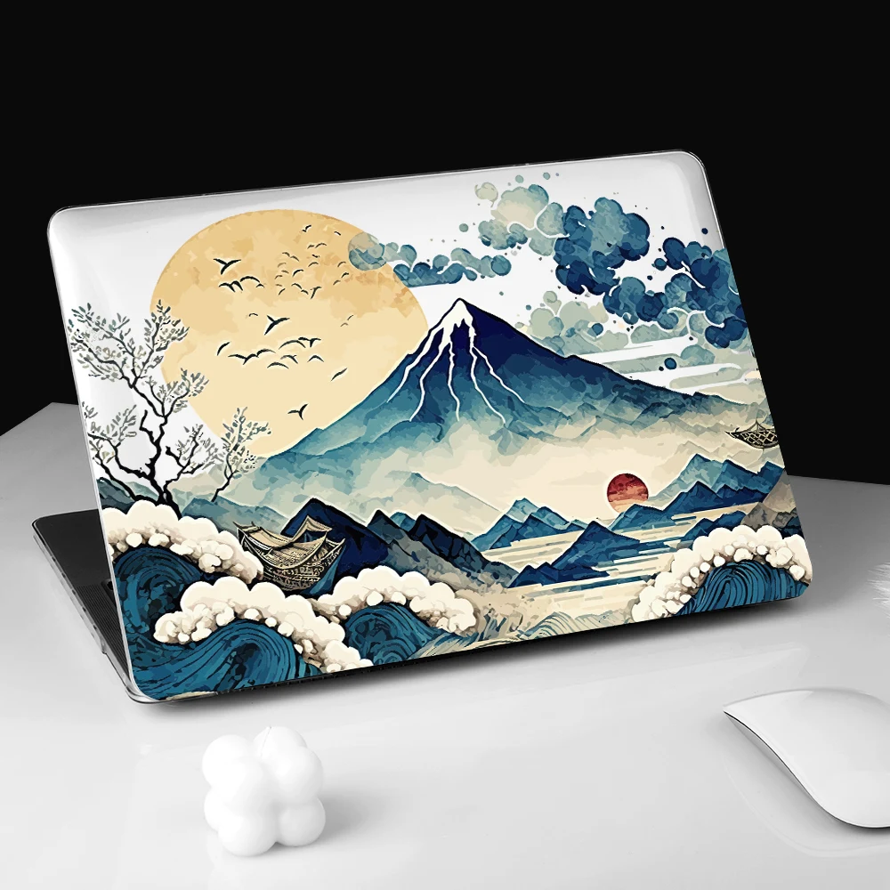 Classical style color print protection case for Apple MacBook 2024 Air15 13 M3 A2681 M2 Pro14 16 2023 M3 A2918 A2992 A2991 A2442