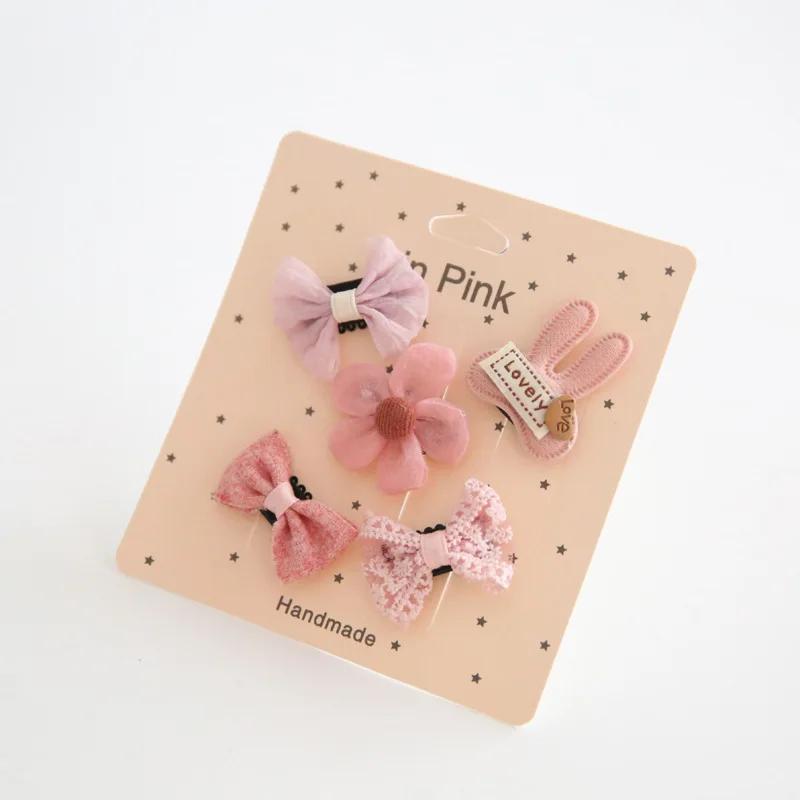 New Design Mini Bow Hairgrips Baby Cartoon Hairpin Children Boutique Barrettes  Girls Kids Hair Accessories 0-6month TZ12