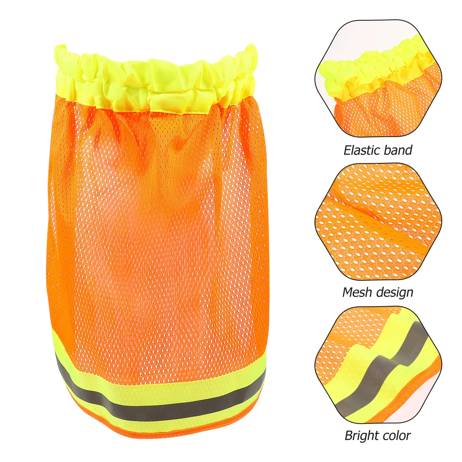

Hard Hat Visor Sun Shade Breathable Neck Protector With Reflective Strips Lightweight Mesh Airflow Construction