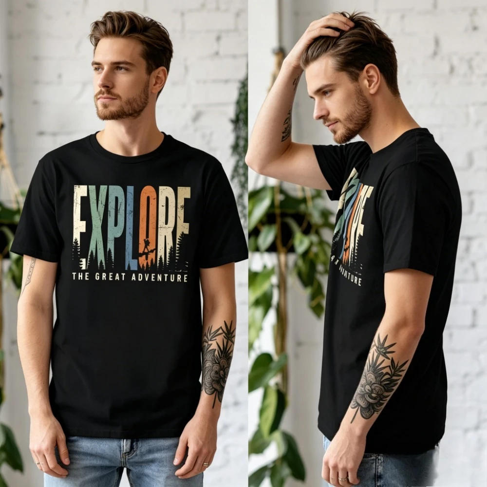 Outdoor Adventure Outfit - Camiseta de aventura para acampamento, explore