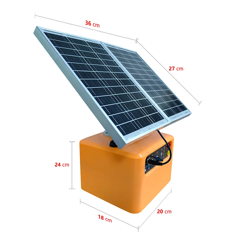 10 كجم الشمسية سياج كهربائي إنرجايزر 1.5 J مع بطارية الطاقة الشمسية جهاز شاحن الطاقة للحيوانات الماشية الأغنام مزرعة الماشية #6