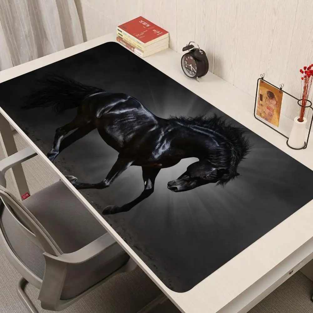 horse Mouse Pad 900x400mm HD Print Durable Rubber mouse pad grande Mousepad PC Computer Gaming Lock Edge Mousepad XXL Non-slip M