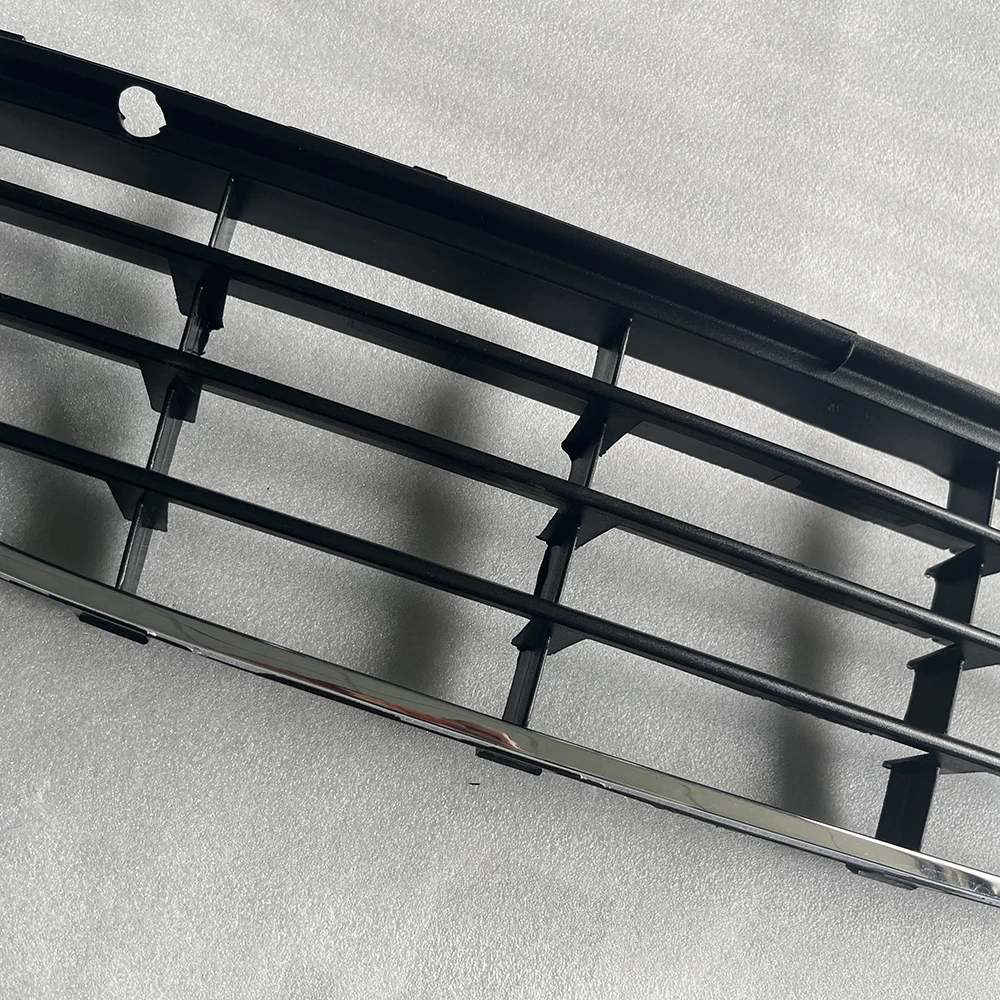 الكروم الأسود ABS الجبهة السفلى المصد مركز شبكة شواء مصبغة تنفيس ل جيتا MK5 2005-2009 1K0853677C اكسسوارات السيارات #4