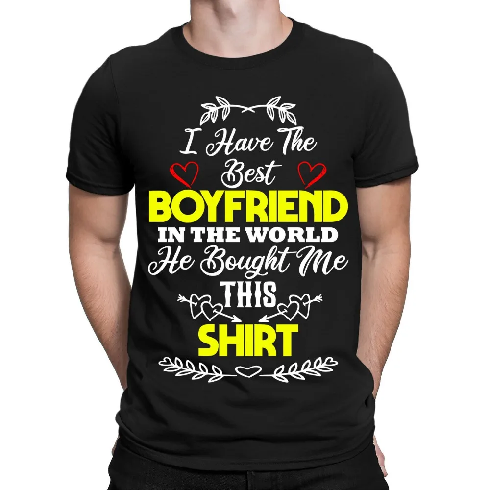 

I Have Best Boyfriend Happy Valentine's Day Love Matching T-Shirt Best Boyfriend in The World Quote Heart Graphic Men Clothing