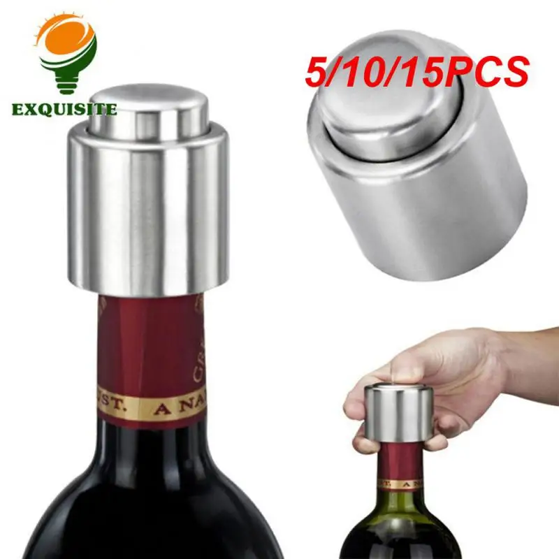 

5/10/15PCS Stainless Steel Great For Parties Champagne Preserve Wine Restaurant Wine Pump Party Supplies Eco-friendly Wine Saver