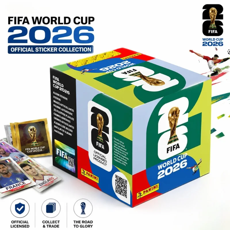 Collection complète d'autocollants officiels Panini 2026 FIFA World Cup Qatar, album d'autocollants de football sous licence officielle *&