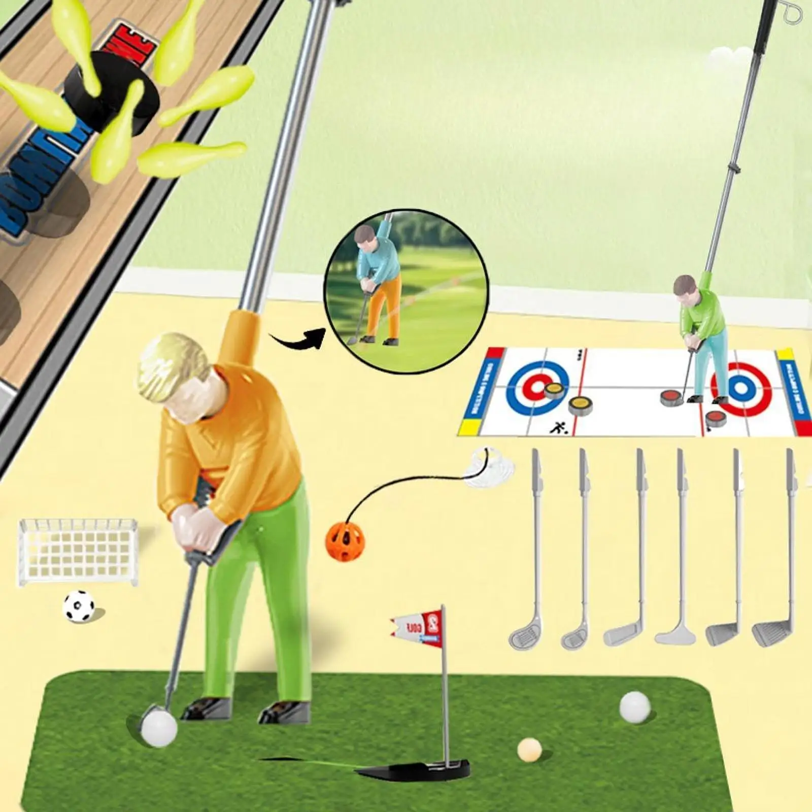 Conjunto de golfe para crianças, presentes para crianças, jogo de golfe, conjunto para meninos, meninas, crianças