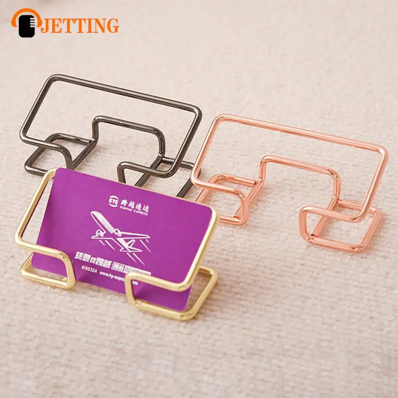 

1 PC Business Card Holder Desk Bracket Cards Organizer Office Gift Display Holders