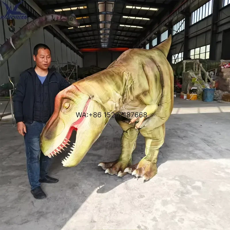 Wmwmnu Realistic Robotic Tyrannosaurus Rex Dinosaur Cosplay Costume Silicone Rubber Wearable Dino Suits for Party Event