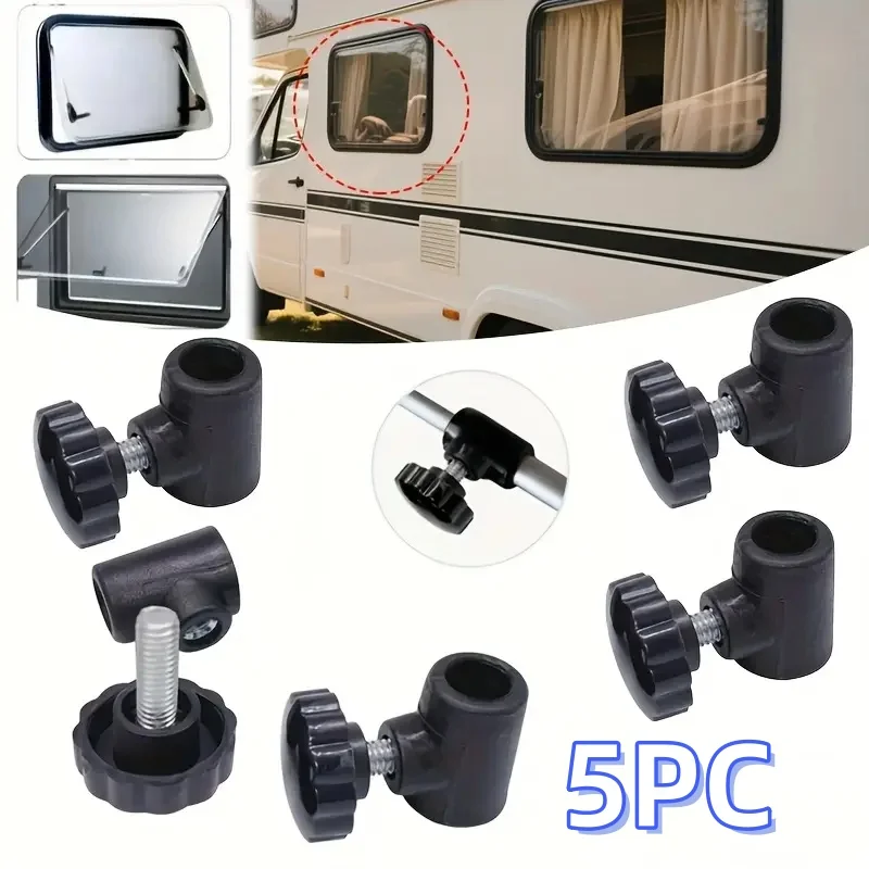 

2/5/10X Polyplastic Window Stay Lock Knob Black Caravan Motorhome Easy To Install Durable Window Ventilation Limiter