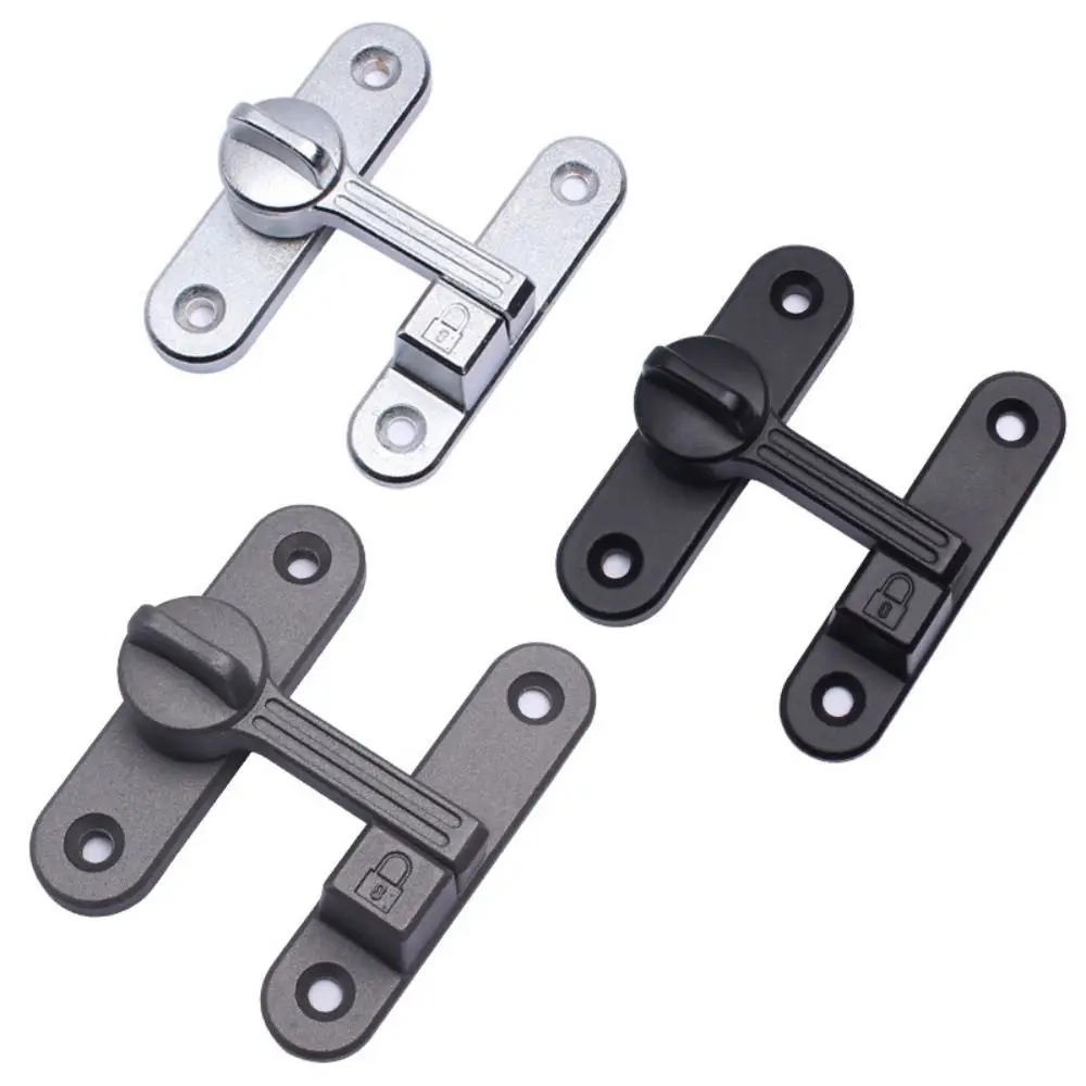 

Multipurpose Zinc Alloy Sliding Door Lock Antitheft Easy to Install Door Lock Guard Safety 90/180 Degree Door Catch Bolt Gate
