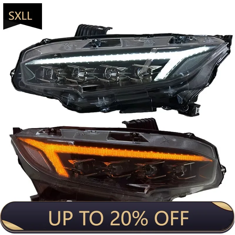 

SXLL 10-го поколения 2016-2021 автозапчасти светоизлучающий диод фары в сборе передняя линза проектор Plug and Play фара